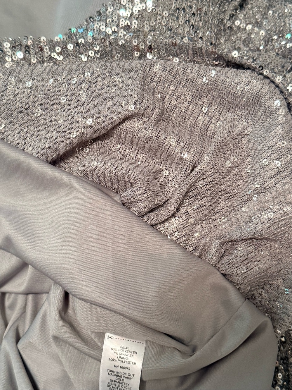 Cable & Gauge Silver Sequin Scoop Neck Pullover Party Dinner Disco Holiday - Picture 11 of 13